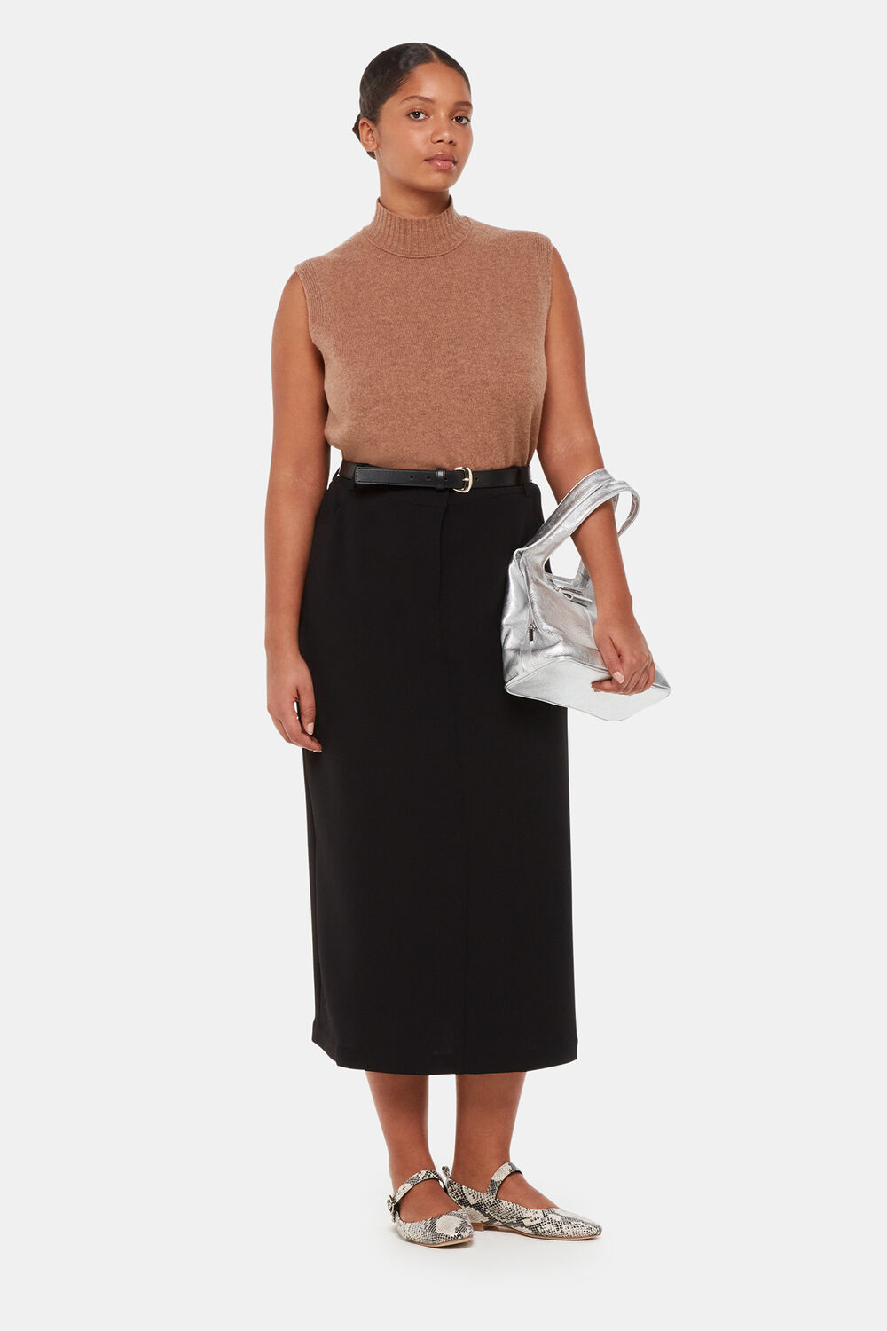Abigail Tailored Midi Skirt